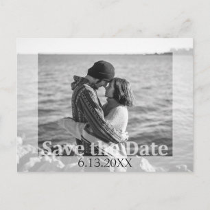 Moderne Hochzeit Save the Date Foto Postkarte