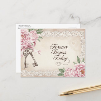 Moderne Hochzeit Sichern Das Datum Postkarte