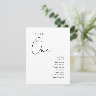 Moderne Hochzeit Sitzordnung, Minimalistische Kart Einladung