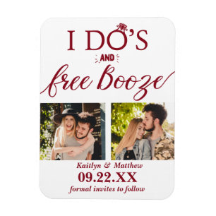 Moderne Hochzeit spart das Datum Magnet