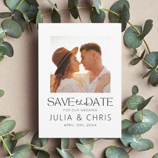 Moderne Hochzeit Speichern Sie die Datumskarte mit Save The Date