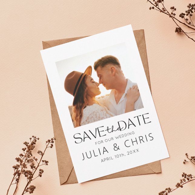 Moderne Hochzeit Speichern Sie die Datumskarte mit Save The Date (Von Creator hochgeladen)