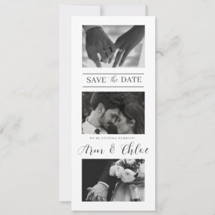 Moderne Hochzeit - Speichert das Datum Foto-Collag Save The Date