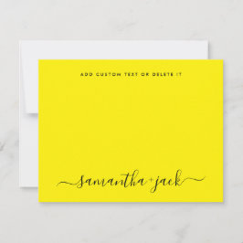 Moderne Hochzeit Stilvolle Schrift Elegant Minimal Mitteilungskarte