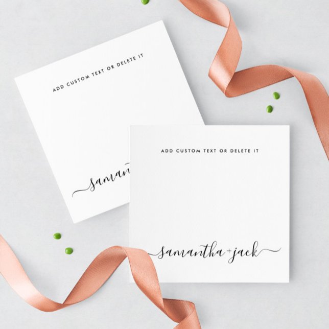 Moderne Hochzeit Stilvolle Schrift Elegant Minimal Mitteilungskarte (Von Creator hochgeladen)
