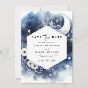 Moderne Hochzeit von Earthy Moonlit Save The Date