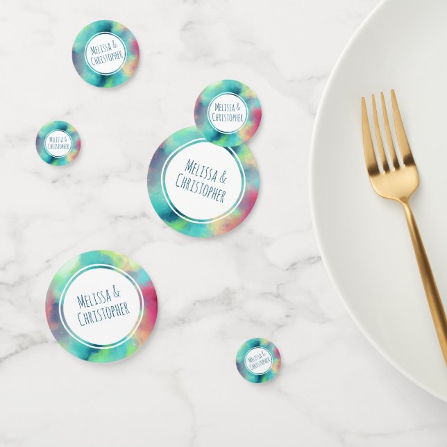 Moderne Hochzeit von Grün und Rot-Raum Konfetti (Gruppe)