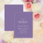 Moderne Hochzeit von Lilac Lavender Calligraphy Einladung<br><div class="desc">Dieses moderne und elegante, schlichte lila Lavendel mit weißer Typografie-Hochzeitsdesign zeichnet sich durch die zeitgemäße Kalligrafie und Seriftext als Hauptmotiv aus und basiert auf unserem bestverkauften Brautparty-Einladen. Die Rückseite der Karte weist eine lila Lavendelstruktur auf. Kontaktieren Sie Designer für passende Produkte. Vielen Dank für die Unterstützung unseres kleinen Unternehmens, wir...</div>