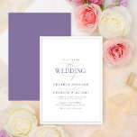 Moderne Hochzeit von Lilac Lavender Calligraphy Einladung<br><div class="desc">Dieses moderne und elegante, schlichte lila Lavendel mit weißer Typografie-Hochzeitsdesign zeichnet sich durch die zeitgemäße Kalligrafie und Seriftext als Hauptmotiv aus und basiert auf unserem bestverkauften Brautparty-Einladen. Die Rückseite der Karte weist eine lila Lavendelstruktur auf. Kontaktieren Sie Designer für passende Produkte. Vielen Dank für die Unterstützung unseres kleinen Unternehmens, wir...</div>