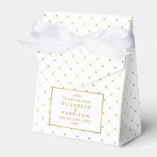 Moderne Hochzeit von White & Gold Foil Geschenkschachtel