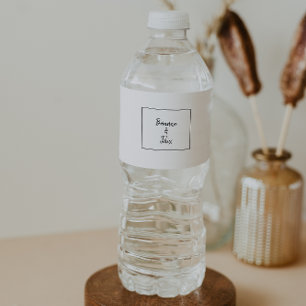 Moderne Hochzeit Wasserflaschenetikett