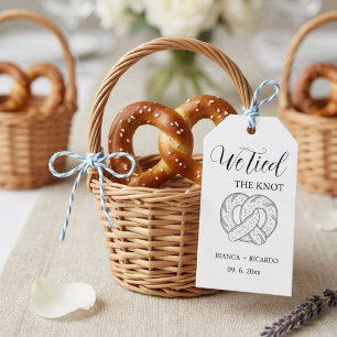 Moderne Hochzeit 'Wir haben den Knoten gebunden' B Geschenkanhänger