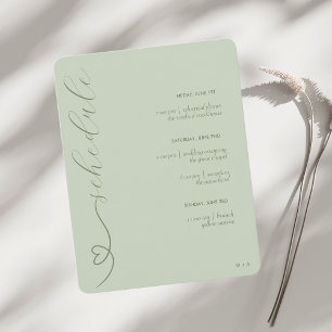 Moderne Hochzeit   Zeitplan und Details   Lichtbil Begleitkarte
