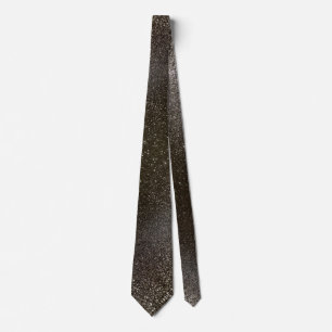 Moderne Hochzeit zum Vatertag Schwarzes Glitter Fu Krawatte