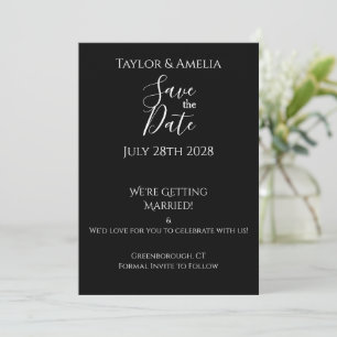 Moderne Hochzeiten außerhalb des Fotos sparen Einl Save The Date