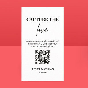 Moderne Hochzeiten erfassen den QR-Code der Liebe Begleitkarte