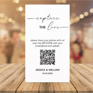Moderne Hochzeiten erfassen den QR-Code der Liebe Begleitkarte