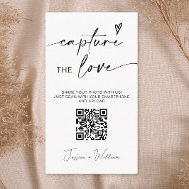 Moderne Hochzeiten erfassen den QR-Code der Liebe Begleitkarte