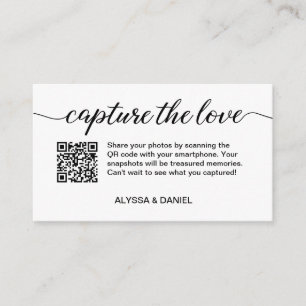 Moderne Hochzeiten erfassen den QR-Code der Liebe Begleitkarte