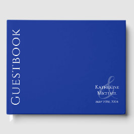 Moderne Hochzeiten in Blau und Weiß Gästebuch