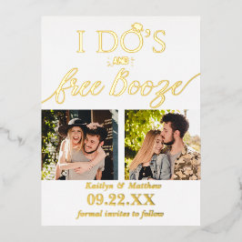 Moderne Hochzeiten kostenlos anschieben - Das Datu Folie Einladungspostkarte