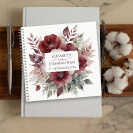 Moderne Hochzeiten mit brauner Flora und Fauna Wei Notizbuch