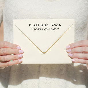 Moderne Hochzeiten retten die Rücksendeadresse der Permastempel