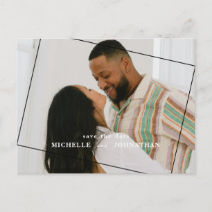 Moderne Hochzeiten speichern den Foto QR-Code des Postkarte