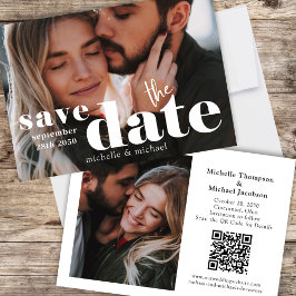 Moderne Hochzeiten speichern den Foto QR-Code des  Save The Date