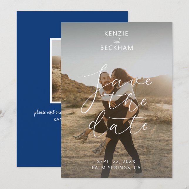 Moderne Hochzeiten speichern die Date Fotos Kallig (Vorne/Hinten)