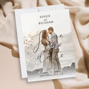 Moderne Hochzeiten speichern die Date Fotos Kallig