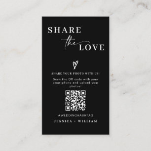 Moderne Hochzeiten teilen den QR-Code der Liebe Begleitkarte