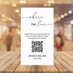 Moderne Hochzeiten teilen Liebe Qr Code Begleitkarte