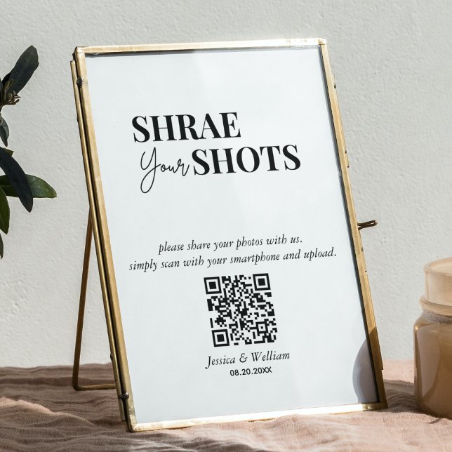 Moderne Hochzeiten Teilen Sie Ihre Shots QR-Code-Z Poster (Von Creator hochgeladen)
