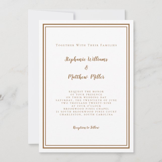 Moderne Hochzeiten & UAWG QR-Code Details dumm bla Einladung (Vorderseite)