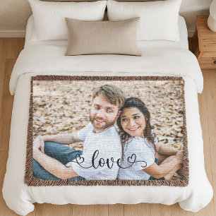 Moderne Hochzeits-Foto-Decke mit Liebe Decke