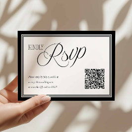 Moderne Hochzeits-RSVP mit QR-Code-Karte RSVP Karte