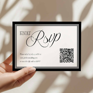 Moderne Hochzeits-RSVP mit QR-Code-Karte RSVP Karte