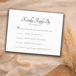 Moderne Hochzeits-RSVP RSVP Karte
