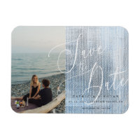 Moderne Hochzeits-Schrift Flexible Foto-Magnet