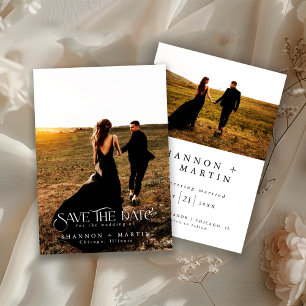 Moderne Hochzeits-Typografie-Schriftart mit vollem Save The Date