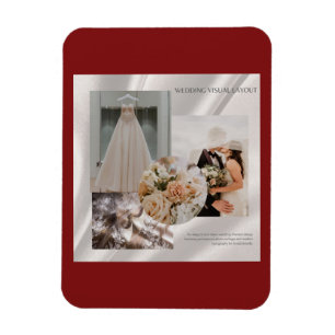 Moderne Hochzeits-Visuelle Layout-Stimmungsboard-E Magnet