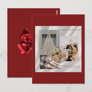 Moderne Hochzeits-Visuelle Layout-Stimmungsboard-F Postkarte