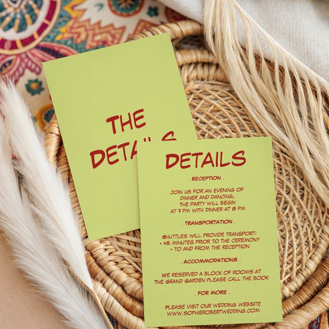 Moderne Hochzeitsdetails Begleitkarte (Von Creator hochgeladen)