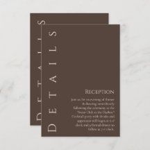 Moderne Hochzeitsdetails - Land braun