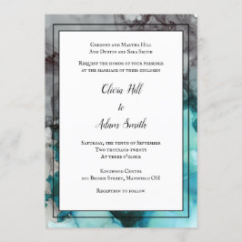 Moderne Hochzeitseinladung Abstrakt Einladung