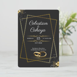 Moderne Hochzeitseinladung Einladung