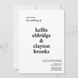 Moderne Hochzeitseinladung Einladung