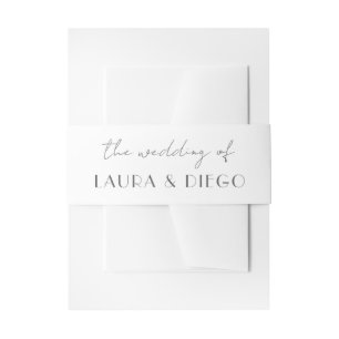 Moderne Hochzeitseinladung Einladungsbanderole