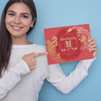 Moderne Hochzeitseinladung im chinesischen Stil -